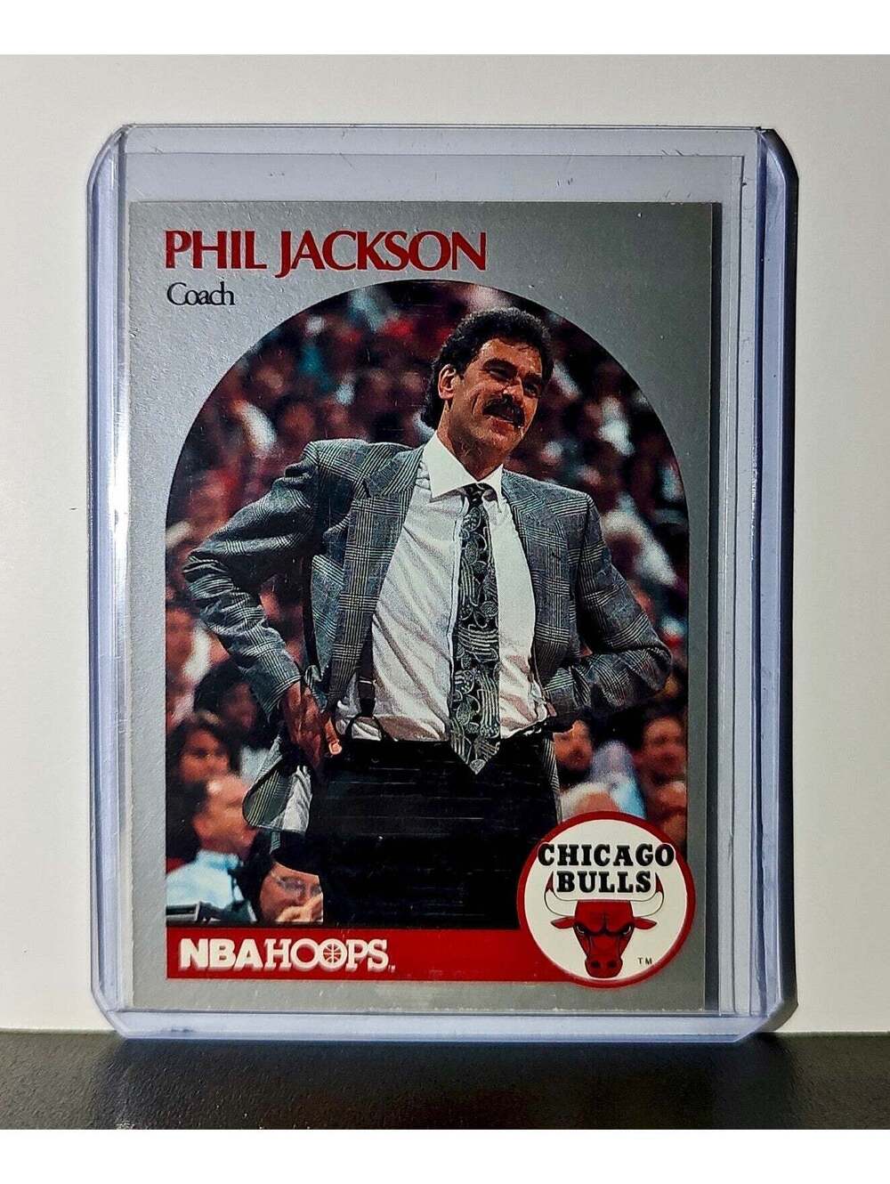 Phil Jackson 1990 NBA Hoops NBA #308 Card Chicago Bulls